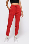 Ring Me Around Red Joggers