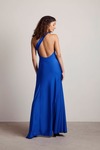 Nights Like This Royal Blue One Shoulder Slit Maxi Dress