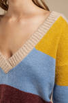 For Love and Lemons Wellesley Tan Stripe Sweater