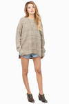 Don't Cross Me Knit Sweater in Taupe