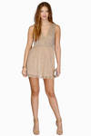 Luxe Primettes Skater Dress in Taupe