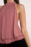 All Dolled Up Terracotta Sleeveless Top