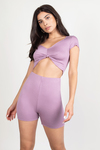 Get Comfy Violet Shorts Set