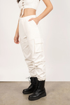 Can't Have This White Cargo Jumpsuit Set