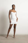 Courtnie White Chain Detail Bodycon Mini Dress