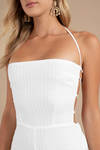 Knock Out White Halter Jumpsuit