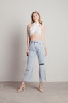 Move Together White Multiway Tie Crop Top