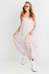 Dallas White Multi Printed Maxi Dress
