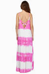 Placencia White & Pink Print Maxi Dress