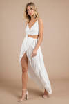 Playing With Fire White Stripe Maxi Skirt