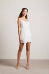 We Could Be White Lace Cami Romper