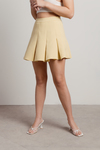 Chiba Yellow Pleated Tennis Skirt