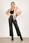 Either Way Works Beige Reversible Faux Fur Jacket