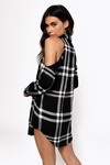 Mad About Plaid Black and White Shift Dress