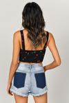 Steal Your Heart Black Multi Crop Top
