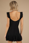 Skyler Black Ruffle Knit Dress