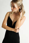 Want To Be Me Black V-Wire Bodycon Maxi Dress