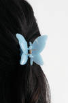 Fly Far Away Blue Butterfly Hair Claw Clip