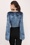 Witching Hour Blue Crop Top