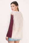 Roxanne Blush Faux Fur Vest