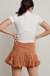 Look This Way Clay Floral Skirt