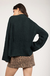 Noelle Forest Green Mock Neck Sweater