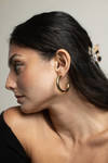 Cross My Mind Gold Chunky Hollow Hoops