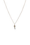 Michael Gold Dainty Sword Cross Pendant Necklace