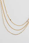Yliana Gold Triple Chain Necklace