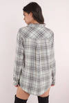 Thread & Supply Nicki Grey Multi Plaid Button Down Shirt