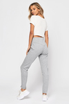 Better Days Heather Grey Lace Up Pants