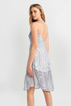 Following Rivers Ivory Multi Sheer Printed Midi Dress