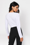 Wrap City Ivory Plunging Crop Top