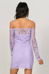 Adelyn Lavender Lace Bodycon Dress 