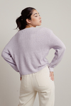 Deianira Lavender Ruched Sweater