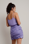 No Regrets Lavender Ruched Bodycon Dress