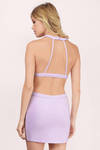 Stylish Attitude Lavender Bandage Bodycon Dress