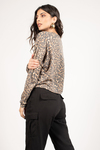 Diana Leopard Printed Long Sleeve Top