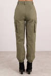 Private Kelly Light Olive Belted Cargo Pants