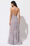 Analise Lilac Plunging Floral Maxi Dress