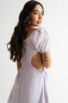 Danica Lilac Side Cutout A-line Mini Dress