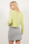 At Rest Lime Knit Sweater Top