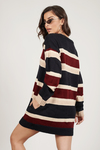 Diana Navy Multi Striped Sweater Dress