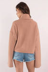 Funnel Vision Nude Cropped Sweatshirt