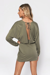 Do It Again Olive Tie Back Dress