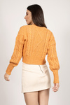 Morning Glory Orange Sweater Cardigan