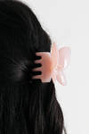 Fly Far Away Pink Butterfly Hair Claw Clip