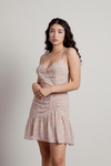Make You Feel Pink Floral Ruched Mini Dress