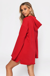 Concrete City Red Oversized Hoodie