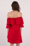 Show Red Off Shoulder Dress